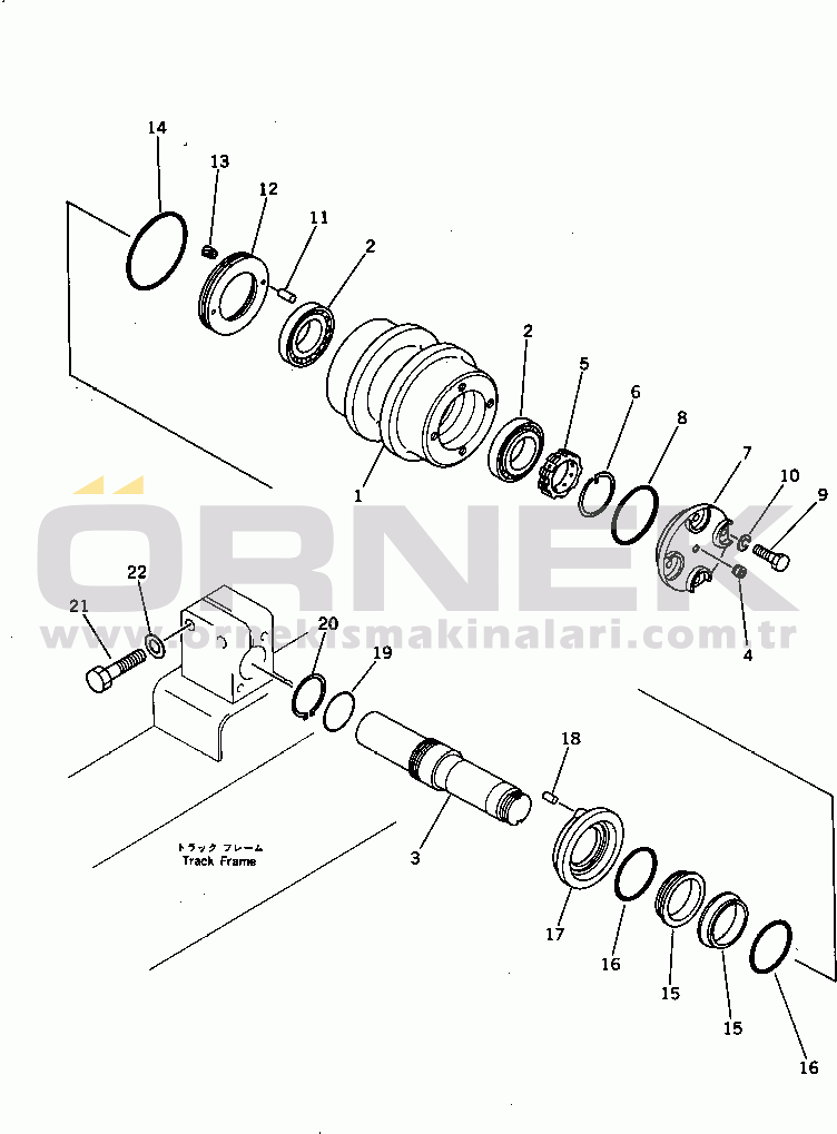 Komatsu PC300LC-3 S/N 12001-UP CARRIER ROLLER