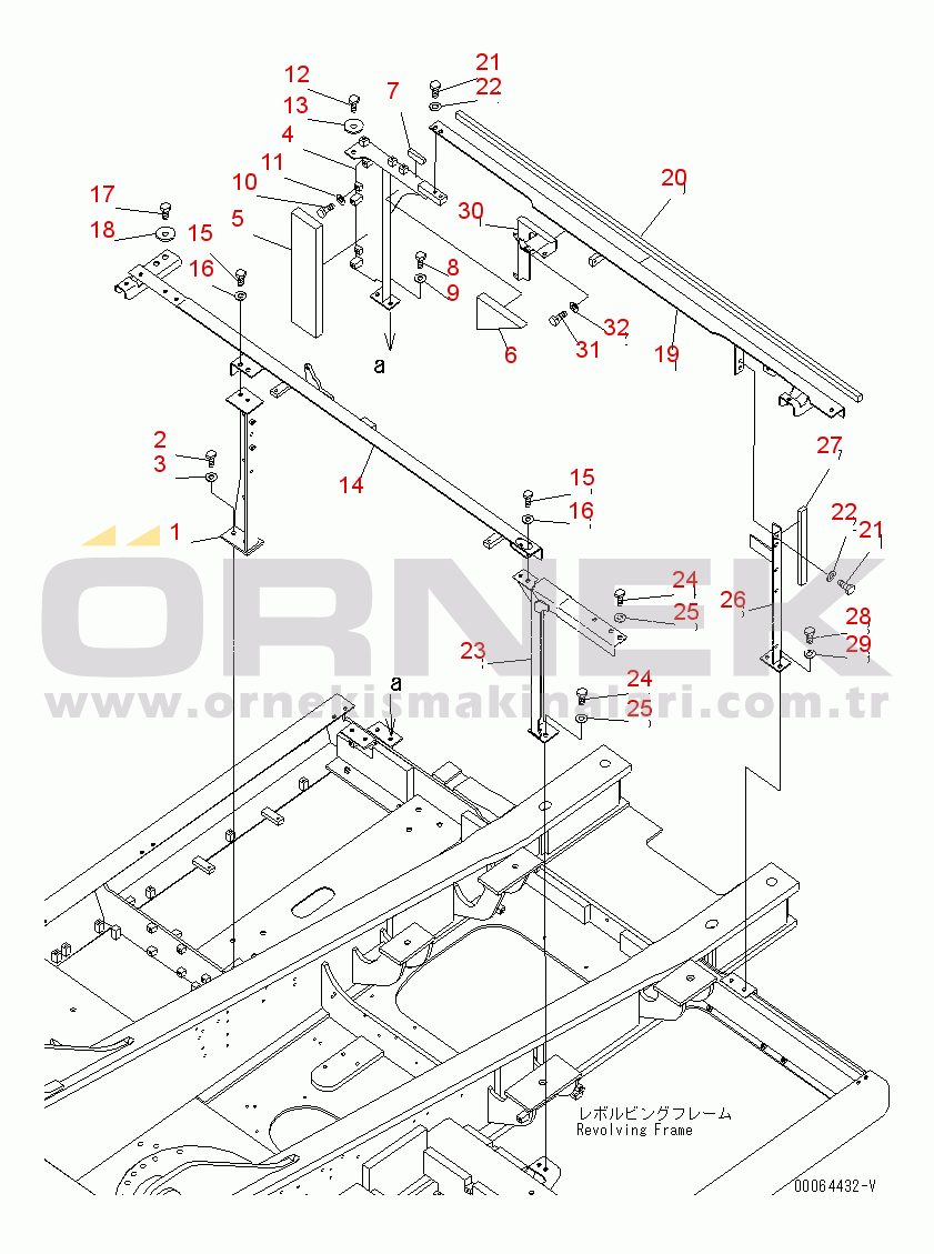 Komatsu PC300LC-8 S/N 60001-60021 FRAME (MACHINE CAB) (FOR EXTRA POOR FUEL)
