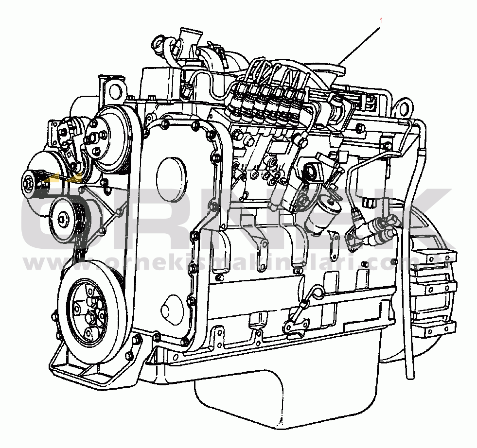 Komatsu PC300LC-6LC/HD-6LC/HD-6MH S/N A80001-A83000 FIG. A9101-A3A2 ENGINE ASSEMBLY