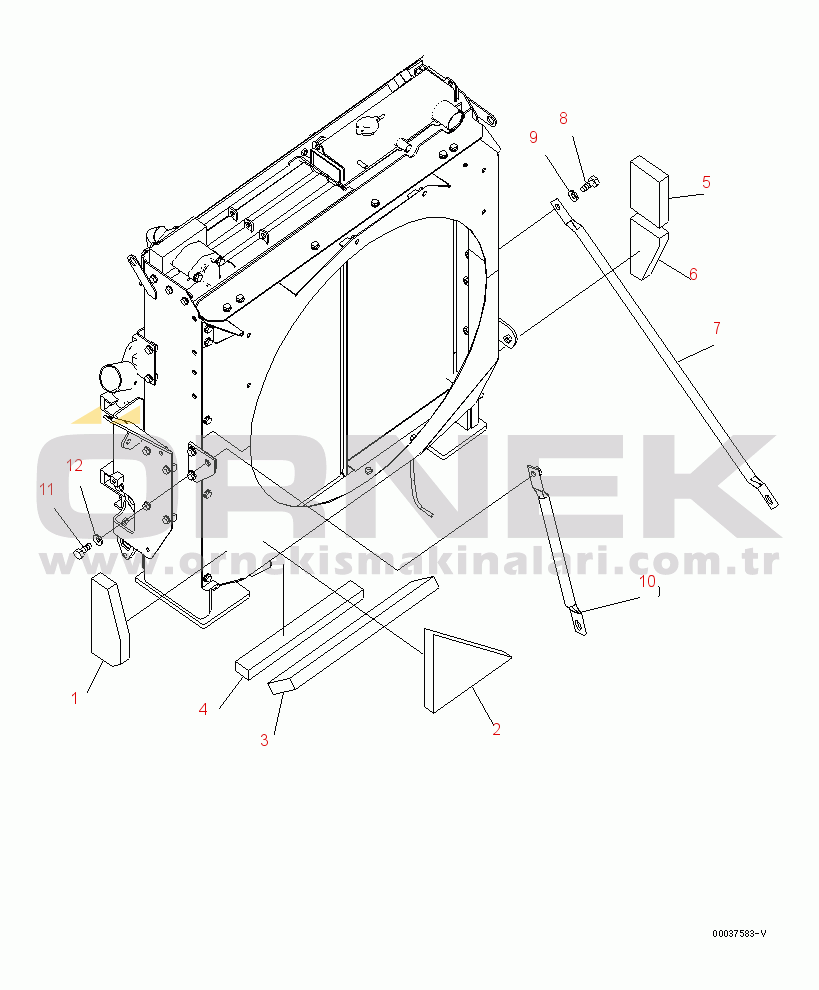 Komatsu PC300LC-7E0 S/N A88001-UP COOLING (STAY AND SOUND SHEET)