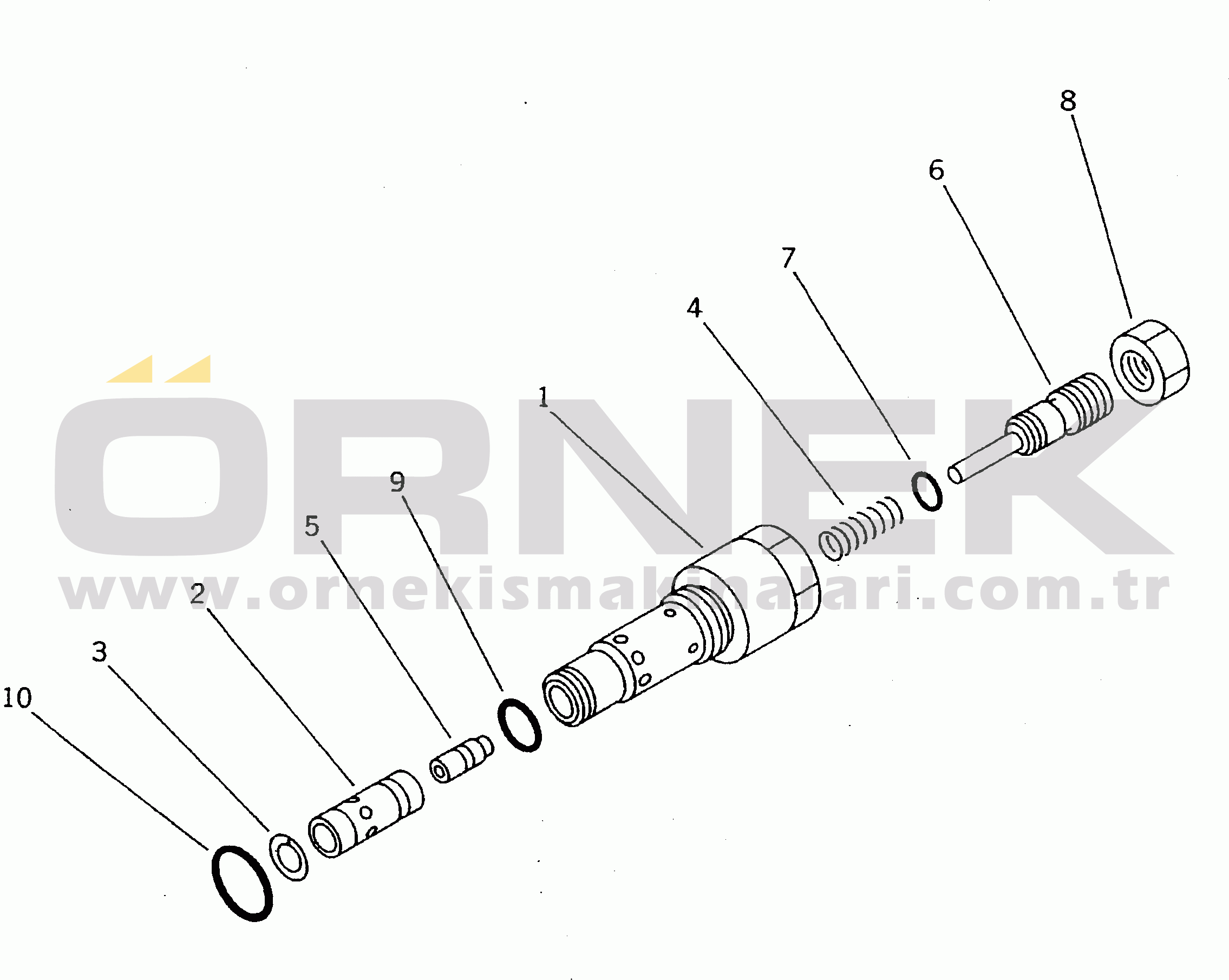 Komatsu PC300LC-5K S/N K20001-UP HYDRAULIC PUMP (16/16) (RELIEF VALVE)