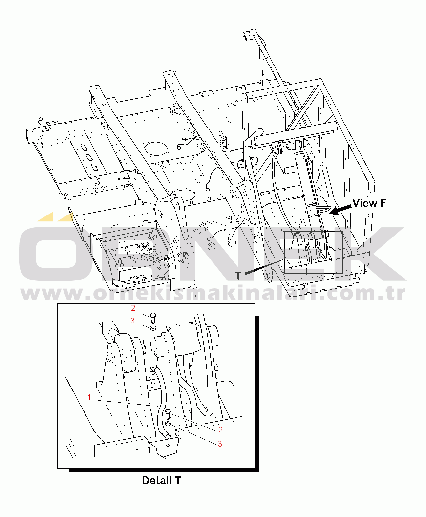 Komatsu PC300LL-7E0 S/N A86001-UP M1820-07B0 CAB 48/60 INCH RISER (GROUND CABLE) (6/7)