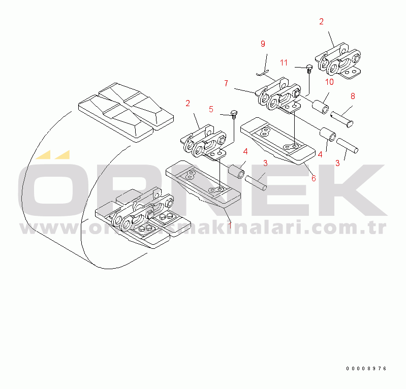 Komatsu PC30MR-3(JPN)-FOR CANOPY S/N 30001-UP TRACK SHOE (ROAD LINER)
