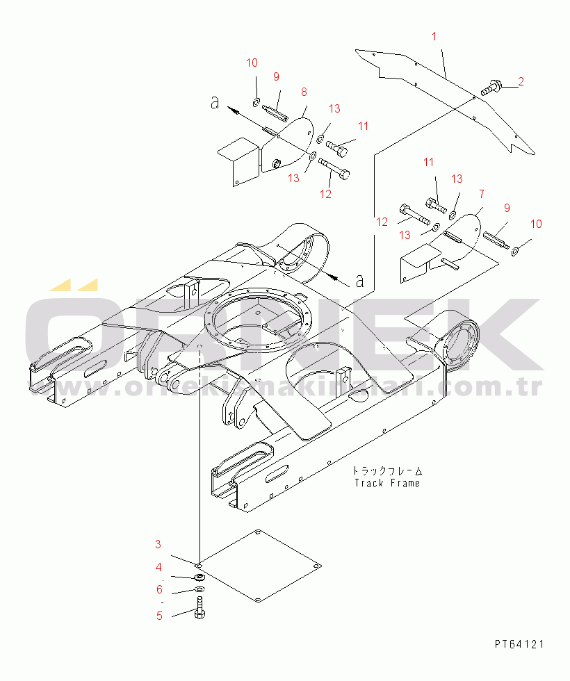 Komatsu PC30MR-1 S/N 10001-UP TRACK FRAME COVER