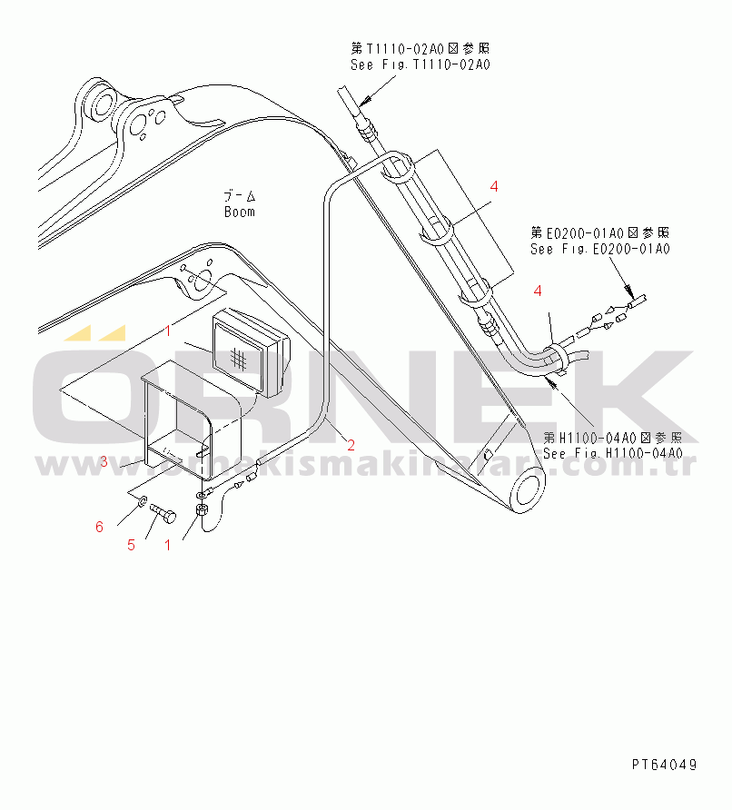 Komatsu PC30MR-1 S/N 10001-UP BOOM WORK LAMP