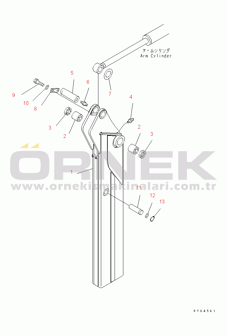 Komatsu PC30MR-1 S/N 10001-UP SLIDE ARM (1ST ARM)