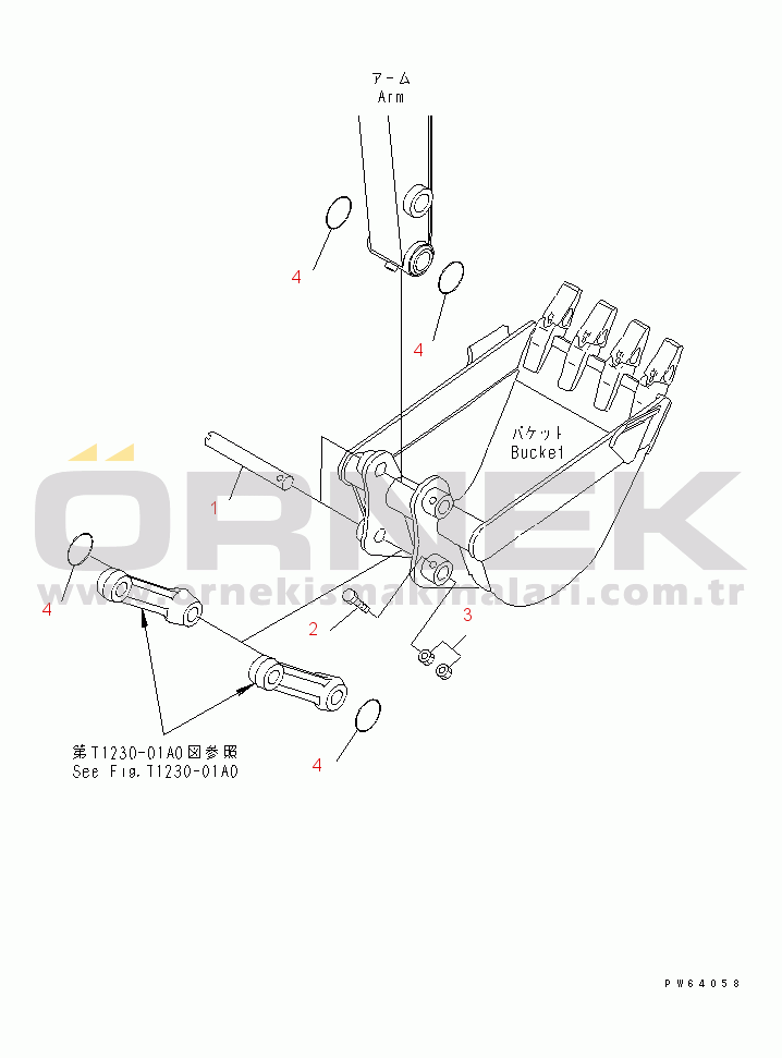 Komatsu PC30MR-1 S/N 10001-UP BUCKET PIN