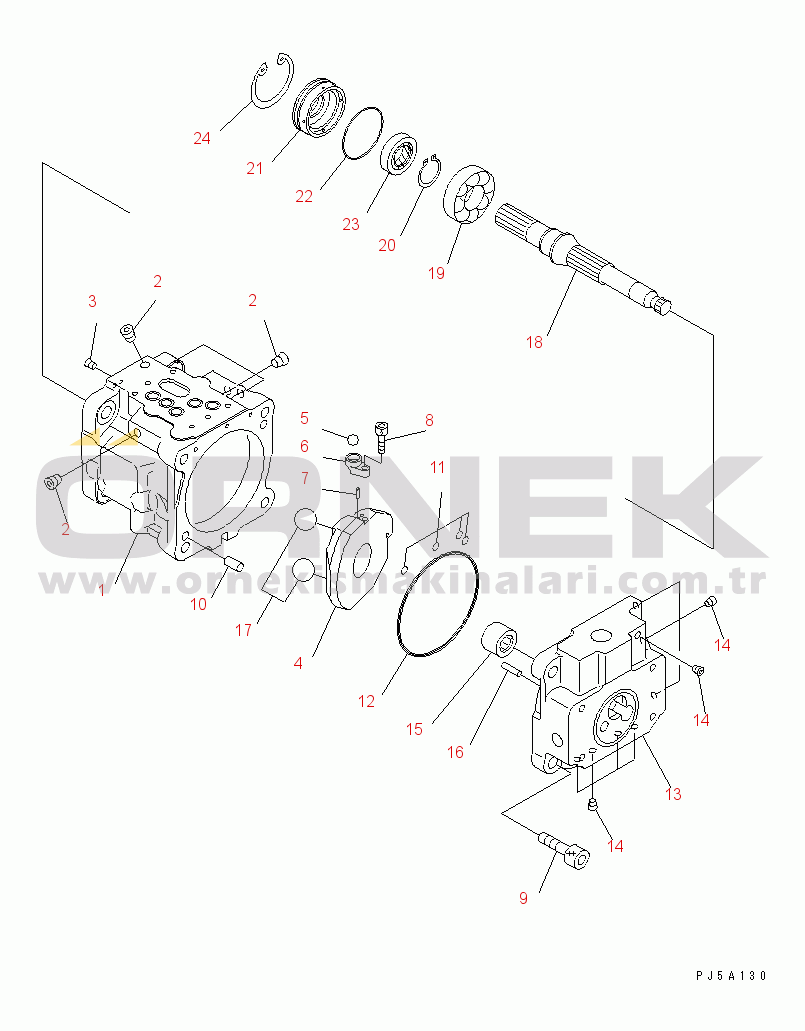 Komatsu PC30MR-3 S/N 30001-32724 (Canopy Spec.) MAIN PUMP (1/5)(#30001-32500)