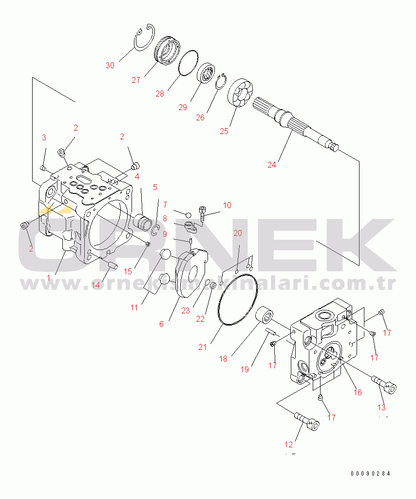 Komatsu PC30MR-3 S/N 30001-32724 (Canopy Spec.) MAIN PUMP (1/5)(#32501-)