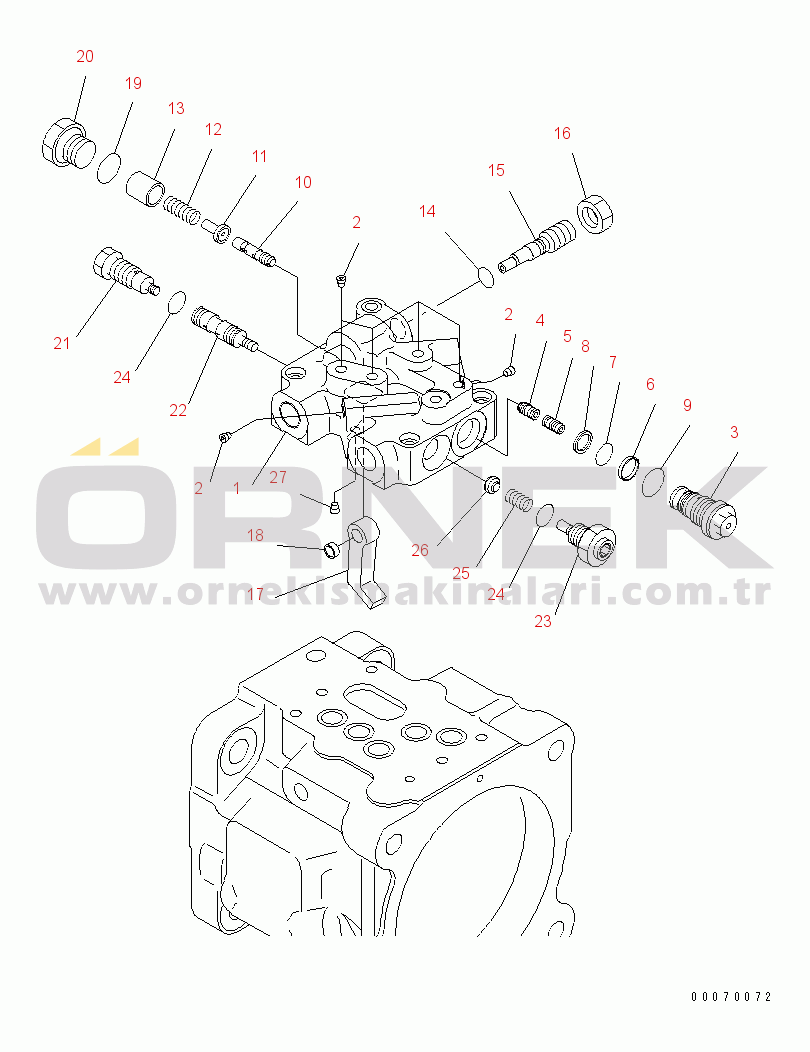 Komatsu PC30MR-3 S/N 30001-32724 (Canopy Spec.) MAIN PUMP (3/5)(#30001-)