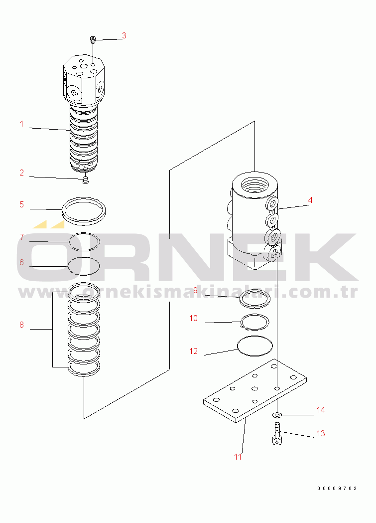 Komatsu PC30MR-3 S/N 30001-32724 (Canopy Spec.) SWIVEL JOINT(#30001-)