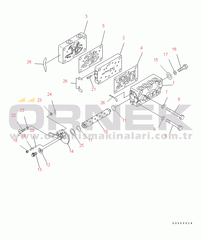 Komatsu PC30MR-3 S/N 30001-32724 (Canopy Spec.) MULTI PATTERN VALVE(#30001-)