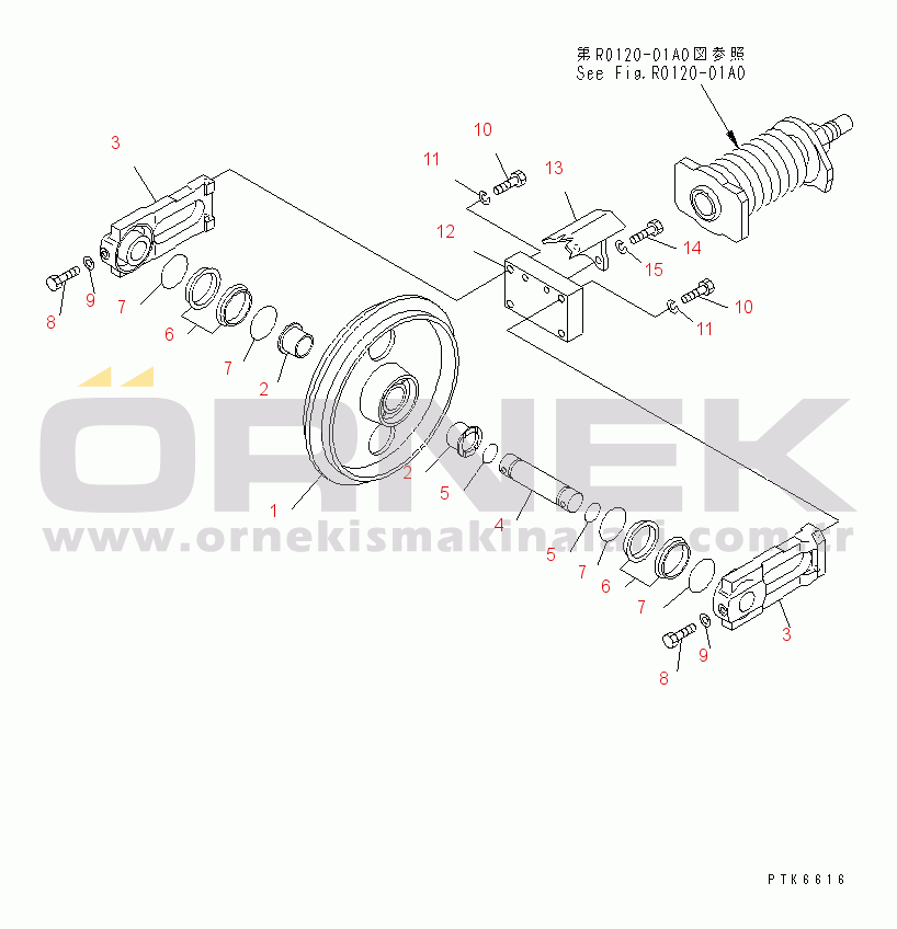 Komatsu PC30MR-2-D S/N 20001-UP FRONT IDLER