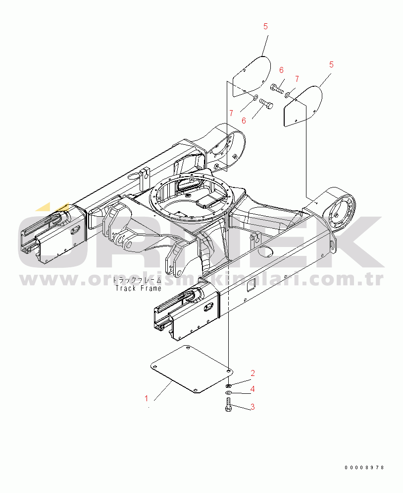 Komatsu PC30MR-2-D S/N 20001-UP TRACK FRAME COVER