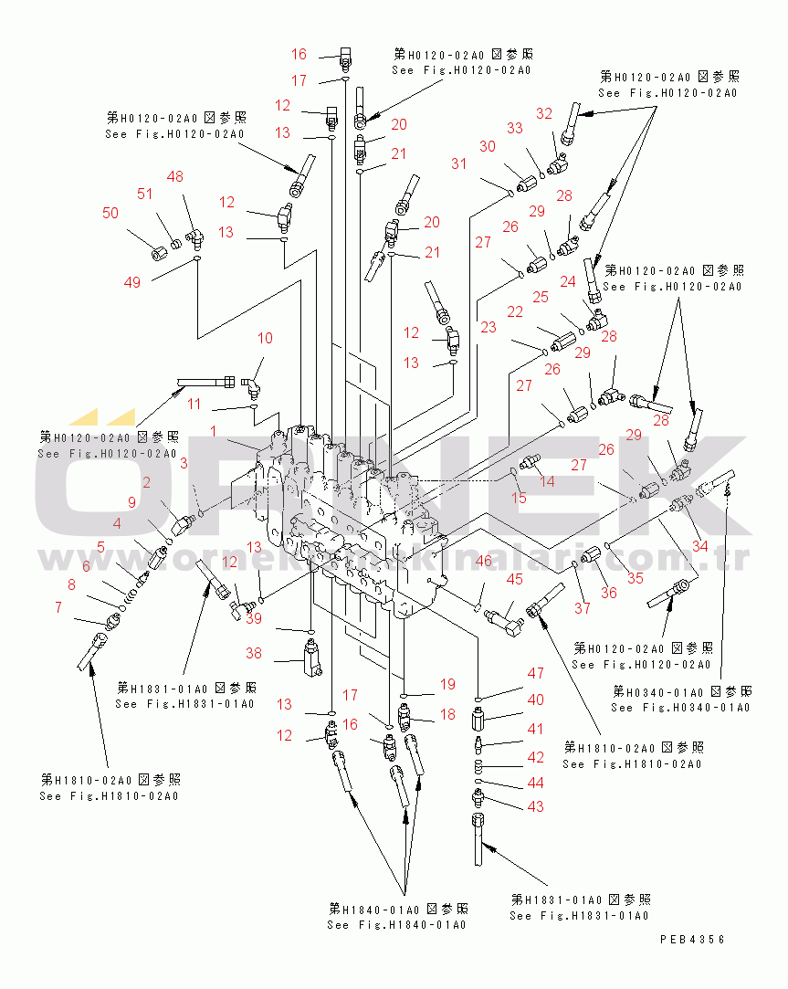 Komatsu PC340NLC-6K S/N K30001-UP MAIN VALVE (8 SPOOL)(#K30001-K31999)