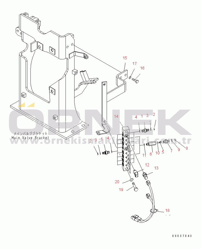 Komatsu PC340NLC-7K-E0 S/N K45001-UP PRESSURE SWITCH