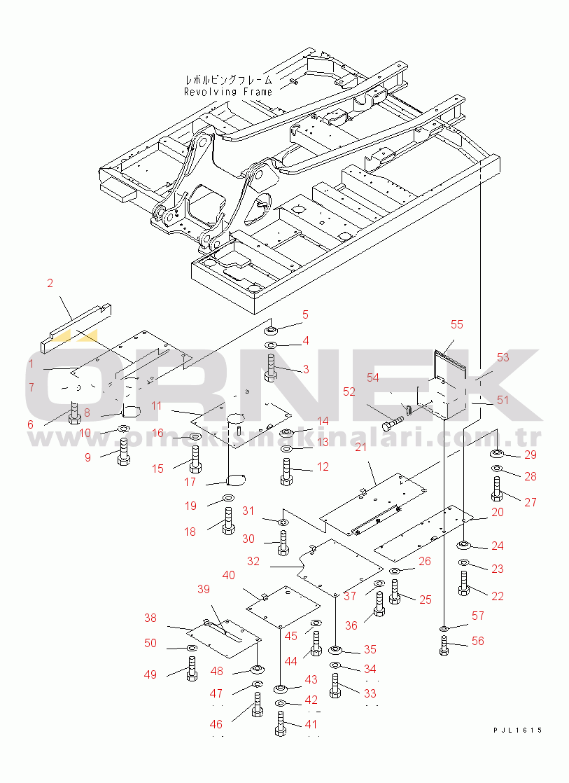 Komatsu PC340NLC-6 S/N 10001-UP UNDER COVER (REVOLVING FRAME)