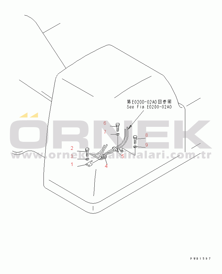 Komatsu PC350-6 S/N 10001-UP WIRING (CLAMP)