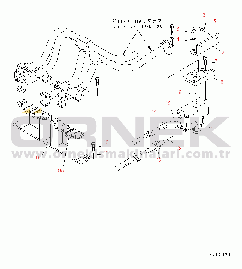 Komatsu PC350-6 S/N 10001-UP DRIFT PRIVENTIVE (BOOM)(#12001-)