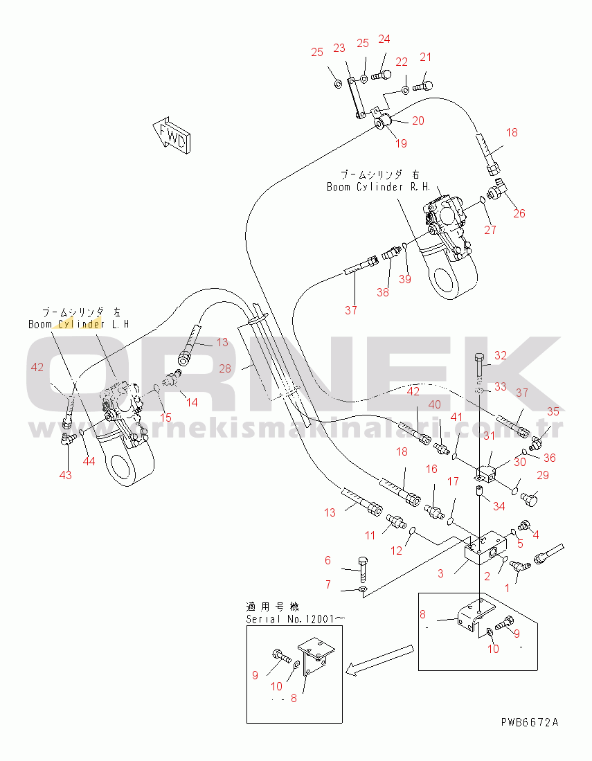 Komatsu PC350-6 S/N 10001-UP BOOM BURST VALVE(#10429-)