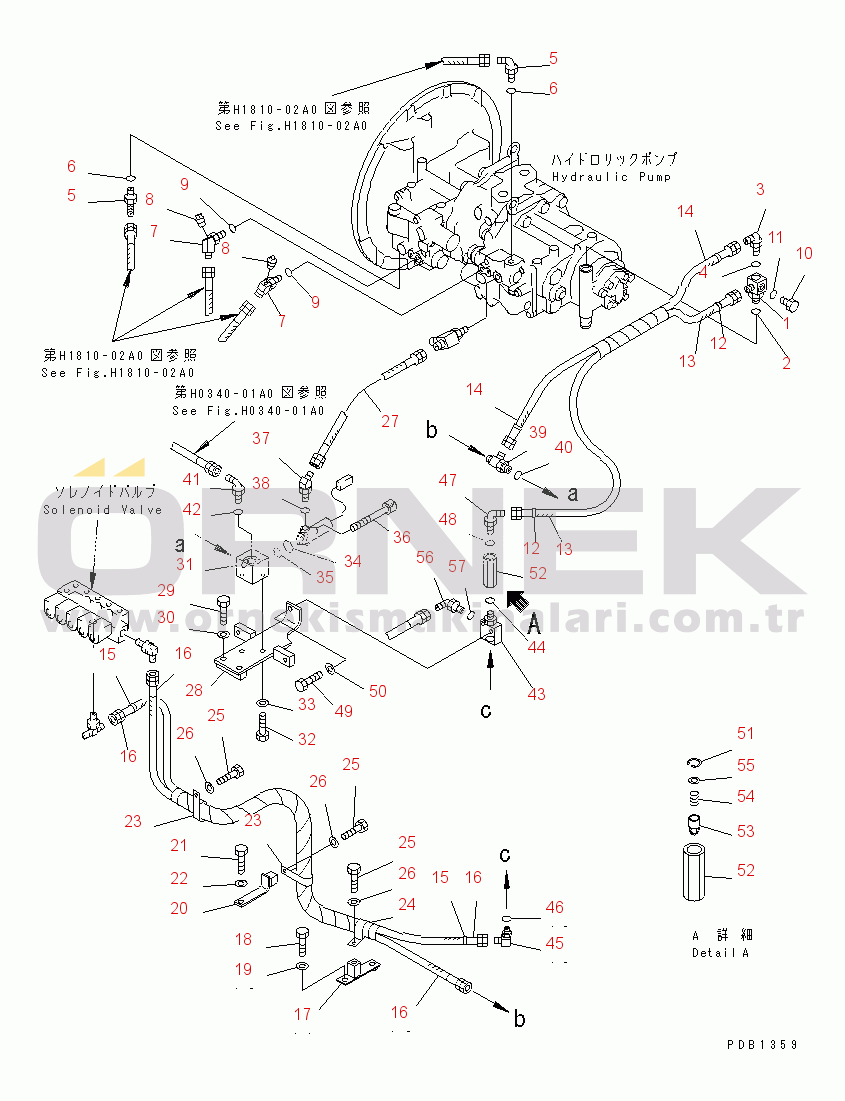 Komatsu PC350-6 S/N 10001-UP LS LINE (GEAR PUMP LINE AND EPC VALVE)(#10001-11999)