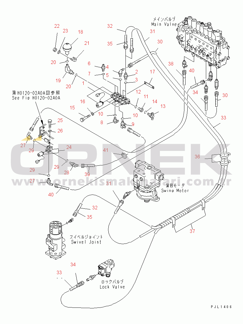 Komatsu PC350-6 S/N 10001-UP SOLENOID VALVE(#12284-)