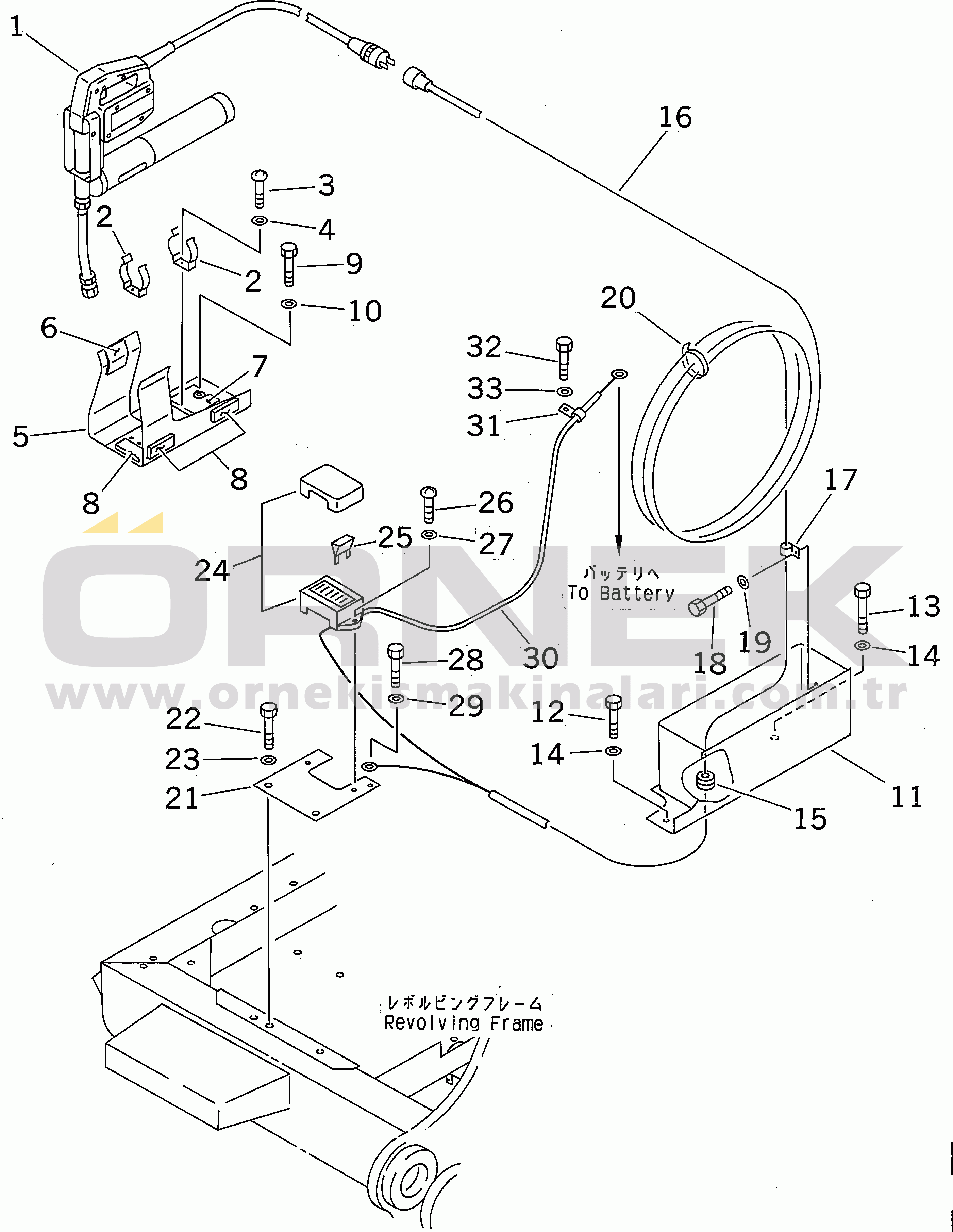 Komatsu PC350-6 S/N 10001-UP GREASE PUMP (ELECTRICAL TYPE)