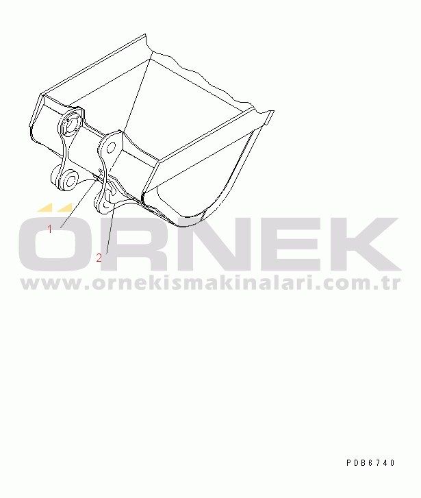 Komatsu PC350LC-7 S/N 20001-UP (Yurtdışı Versiyonu) HOOK (FOR HEAVY DUTY BUCKET)