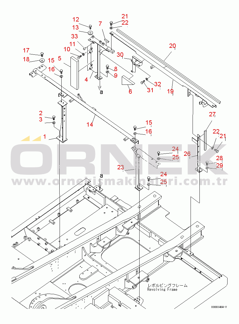 Komatsu PC350LC-8 S/N 60001-60021 FRAME (MACHINE CAB) (FOR EXTRA POOR FUEL)(#60022-)