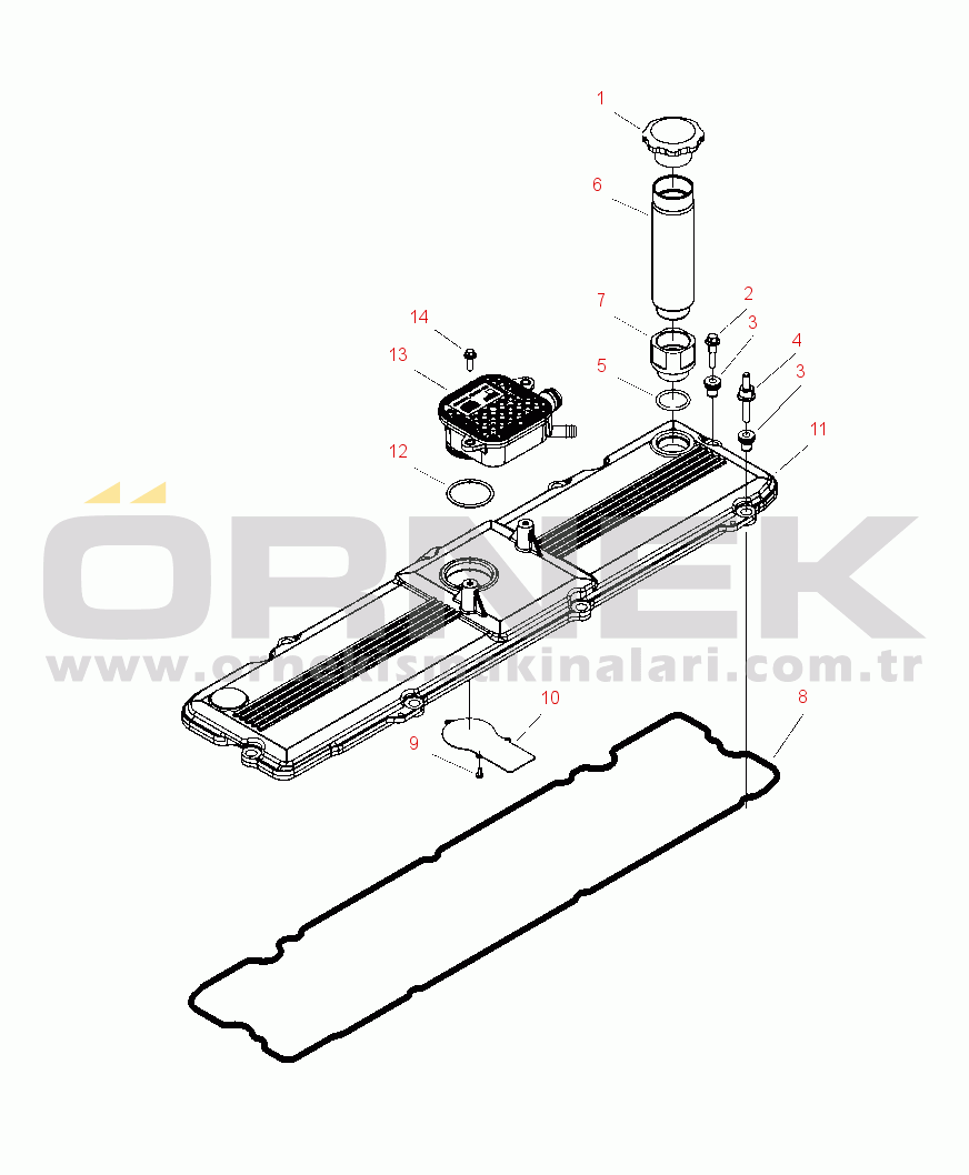 Komatsu PC350LC-8 S/N A10001-UP A1112-A3A0 VALVE COVER