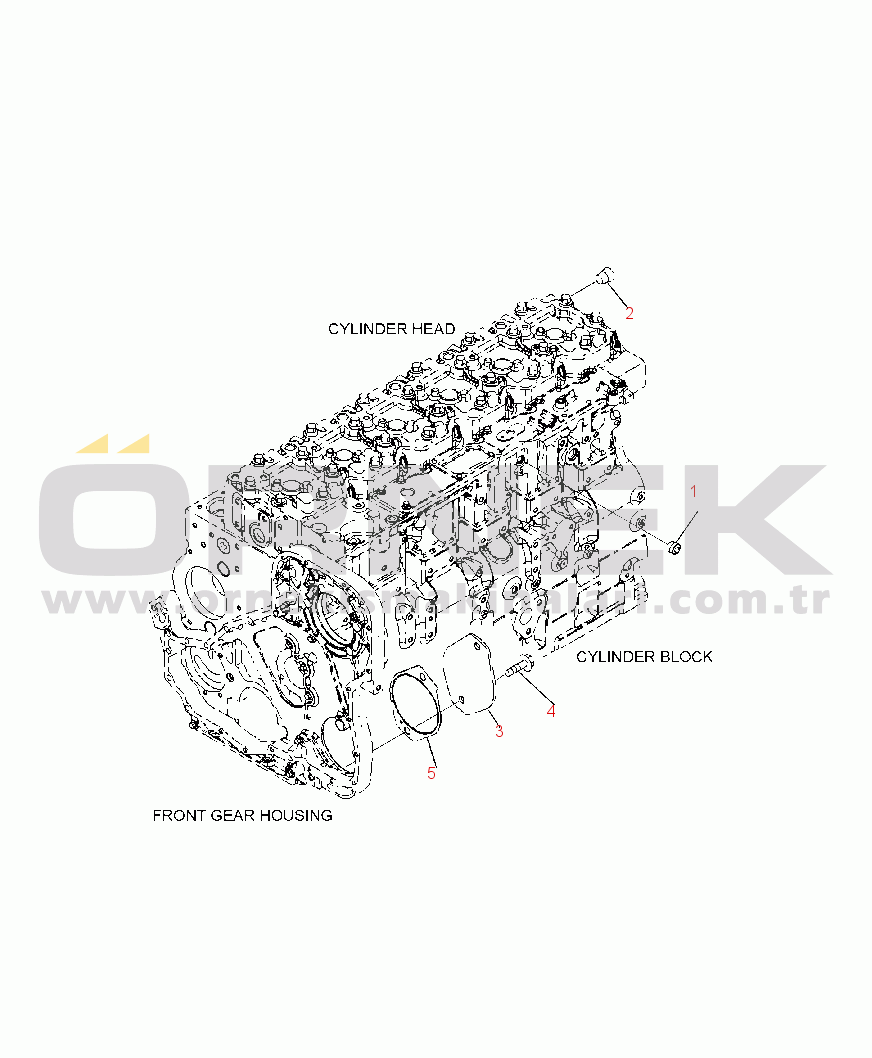 Komatsu PC350LC-8 S/N A10001-UP A2109-A3A1 FRONT GEAR TRAIN ACCESSORY COVER