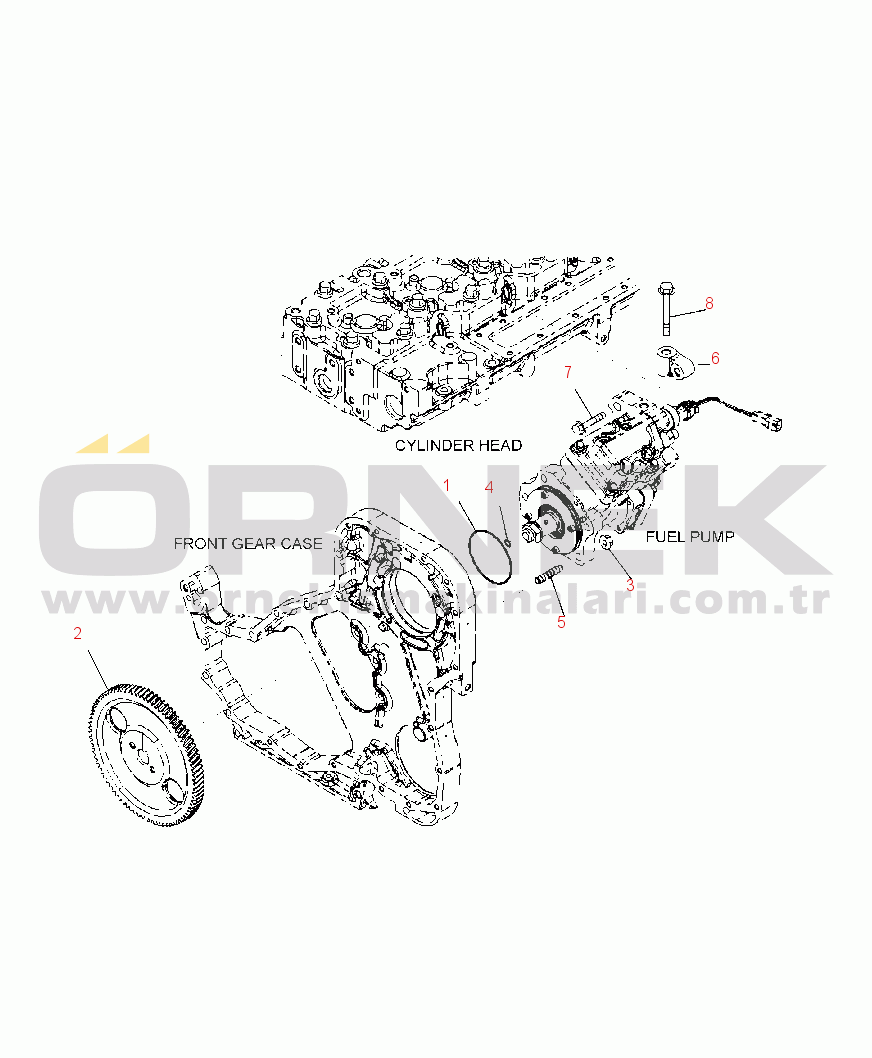 Komatsu PC350LC-8 S/N A10001-UP A4115-A3A2 FUEL PUMP MOUNTING