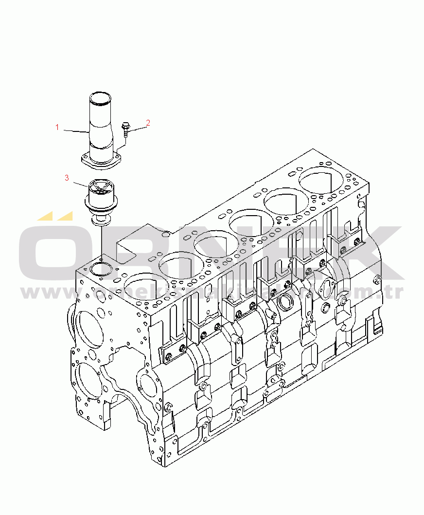 Komatsu PC350LC-8 S/N A10001-UP A5109-A3A1 THERMOSTAT AND HOUSING