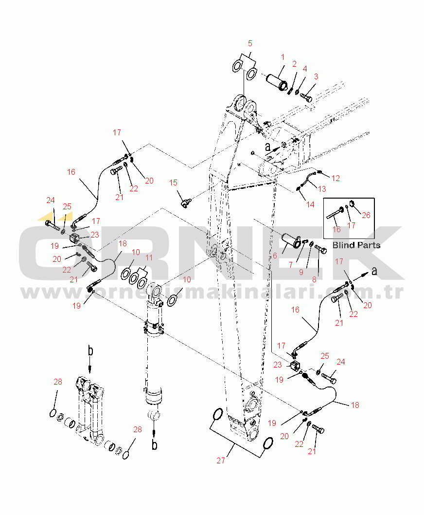 Komatsu PC350LC-8 S/N A10001-UP T1200-03A3 ARM 4.0 M PIN BUCKET CYLINDER HOSE