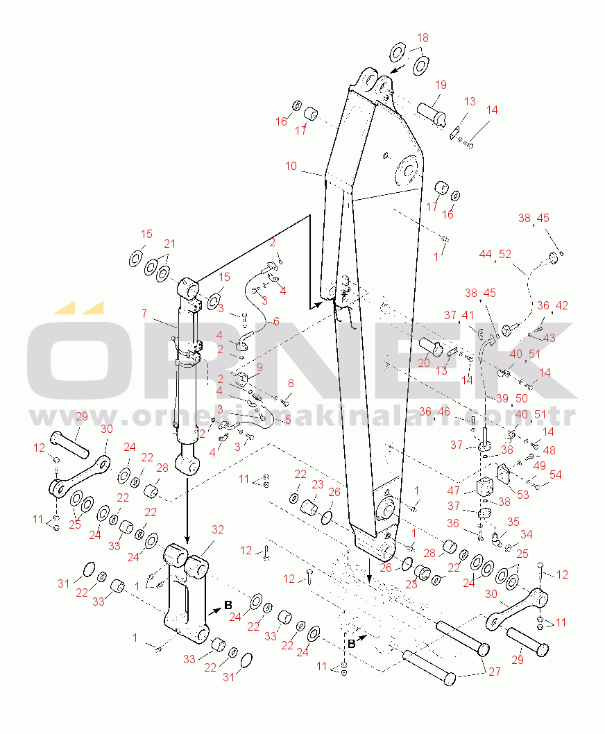 Komatsu PC350LC-8 S/N A10001-UP T1200-03A3A ARM 4.0 M WITH TUBES