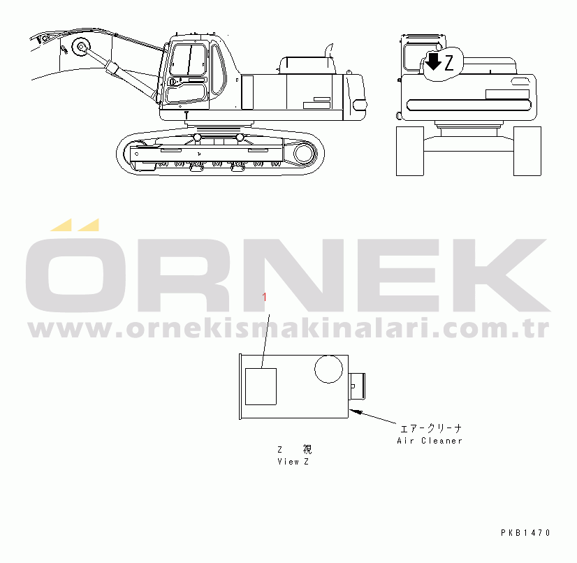 Komatsu PC350LC-6 S/N 10001-UP PLATE (AIR CLEANER¤ DOUBLE ELEMENT)
