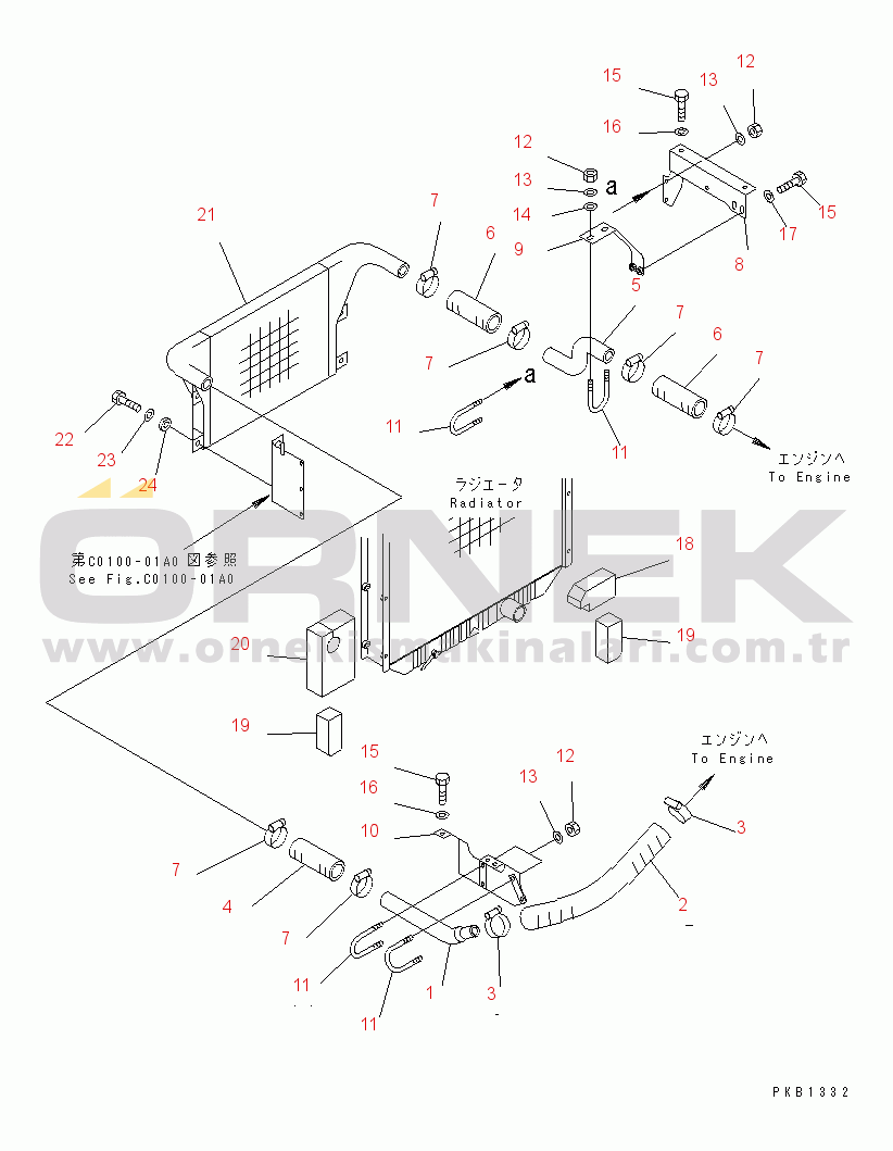 Komatsu PC350LC-6Z S/N 10001-UP COOLING (AFTER COOLER AND AIR COOLER)(#10001-12342)