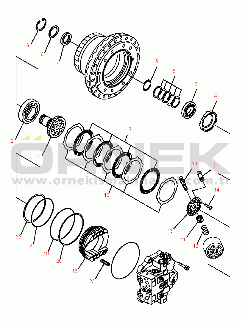 Komatsu PC350LL-7E0 S/N A50001-UP P1220-02A0 TRAVEL MOTOR (2/3)