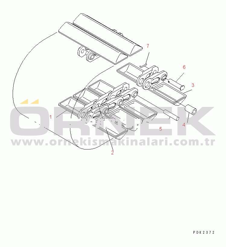 Komatsu PC35MR-1 S/N 1001-UP TRACK SHOE (FOR SWAMP)