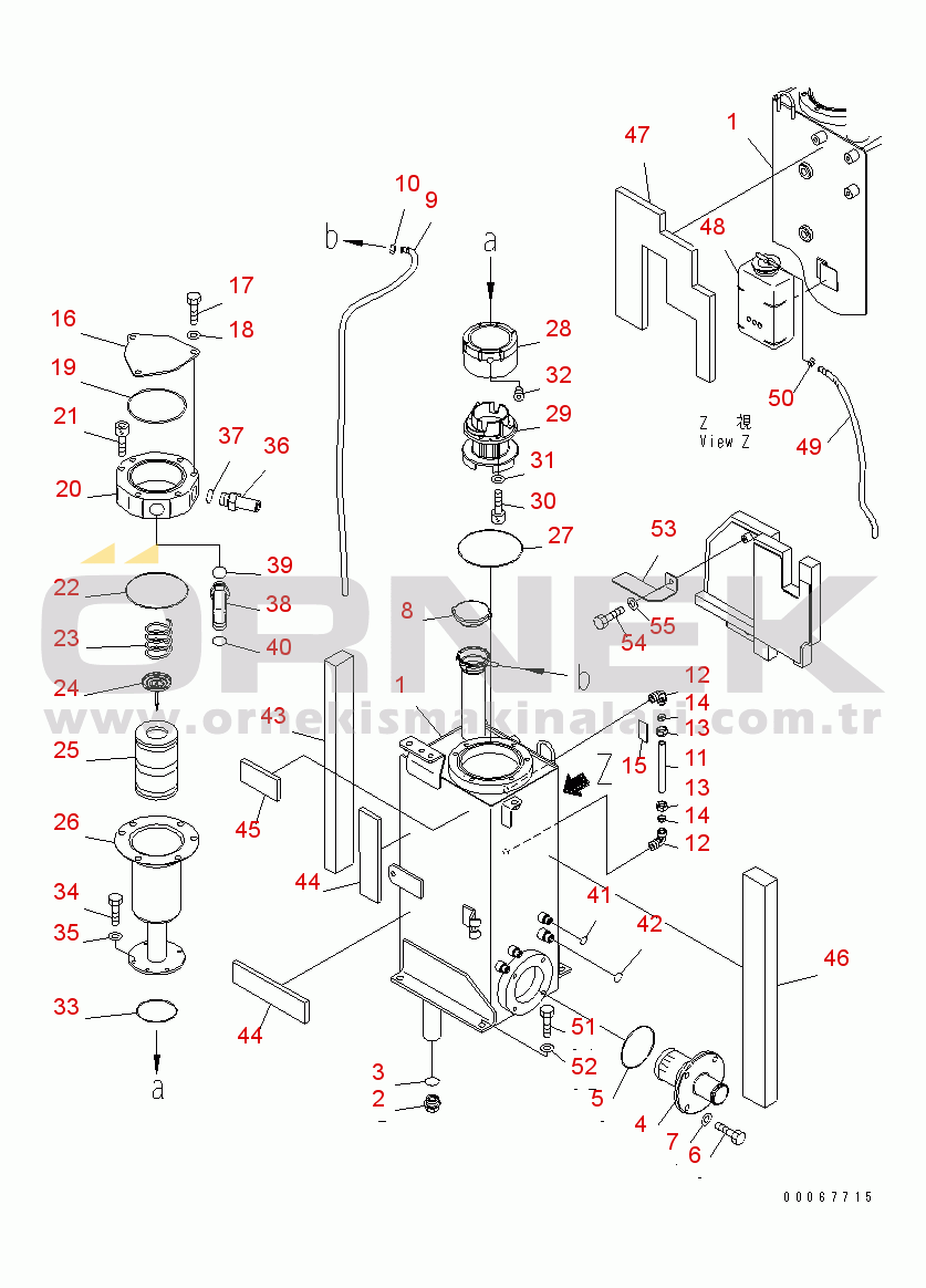 Komatsu PC35MR-3(JPN)-FOR CAB S/N 15001-UP HYDRAULIC TANK