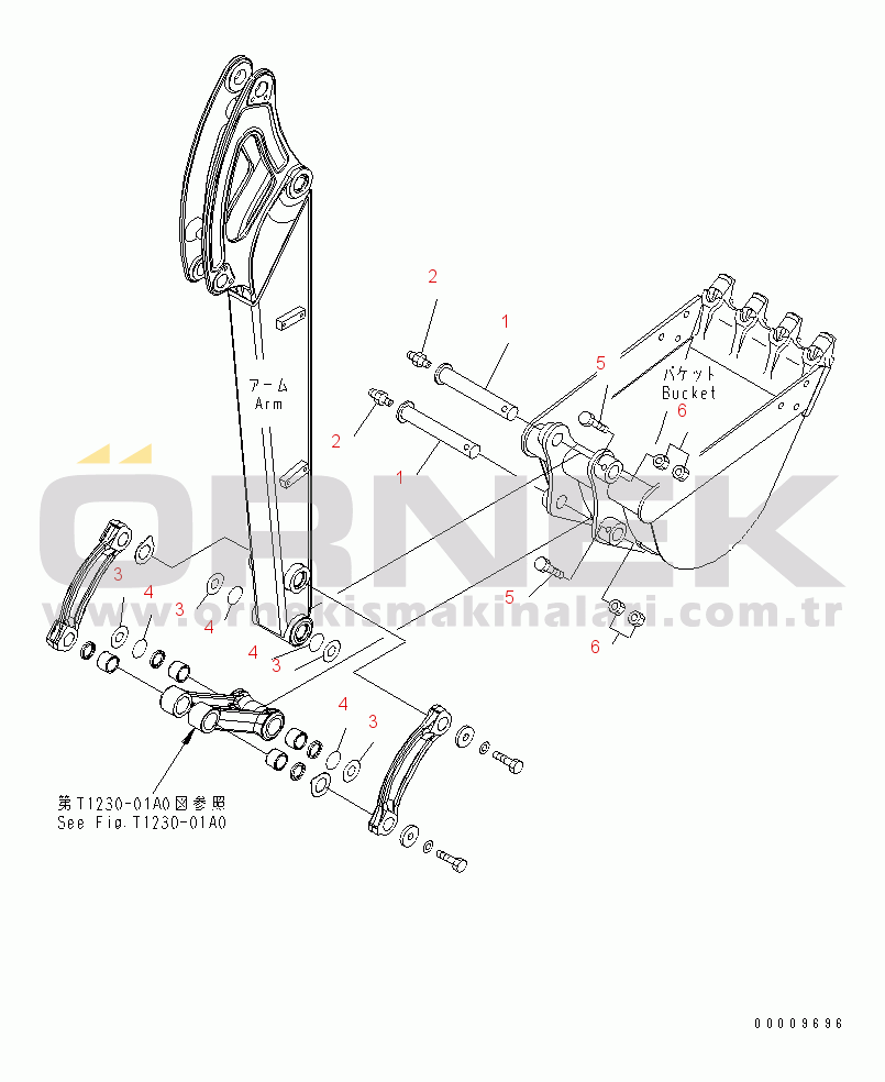 Komatsu PC35MR-2 S/N 5001-UP (FOR CANOPY) BUCKET PIN