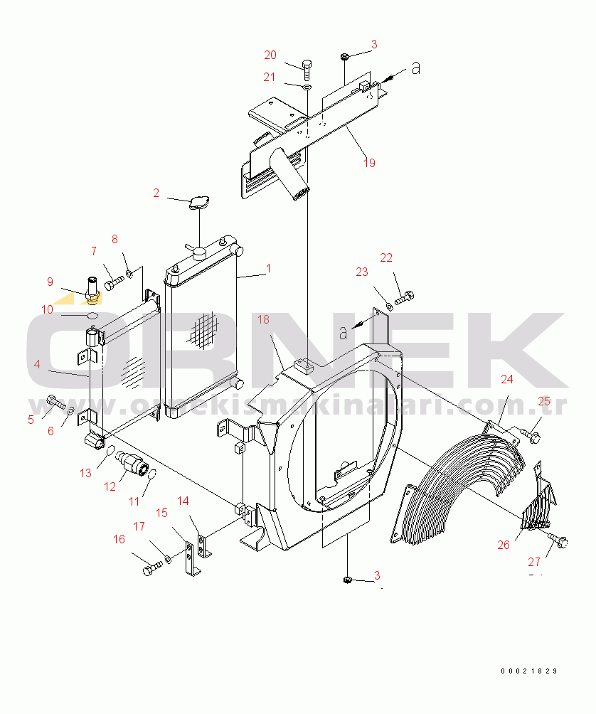 Komatsu PC35MR-2 S/N 5001-UP (FOR CAB) COOLING (RADIATOR AND OIL COOLER)