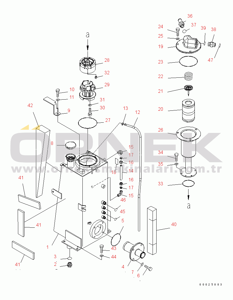 Komatsu PC35MR-2 S/N 5001-UP (FOR CAB) HYDRAULIC TANK