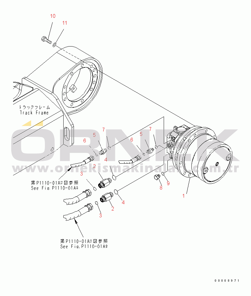 Komatsu PC35MR-2 S/N 5001-UP (FOR CAB) FINAL DRIVE