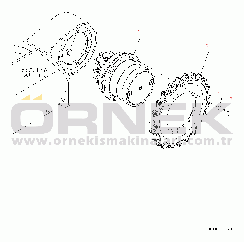 Komatsu PC35MR-3 S/N 15001-16594 (Canopy Stan.) FINAL DRIVE (1/2)(#15001-)