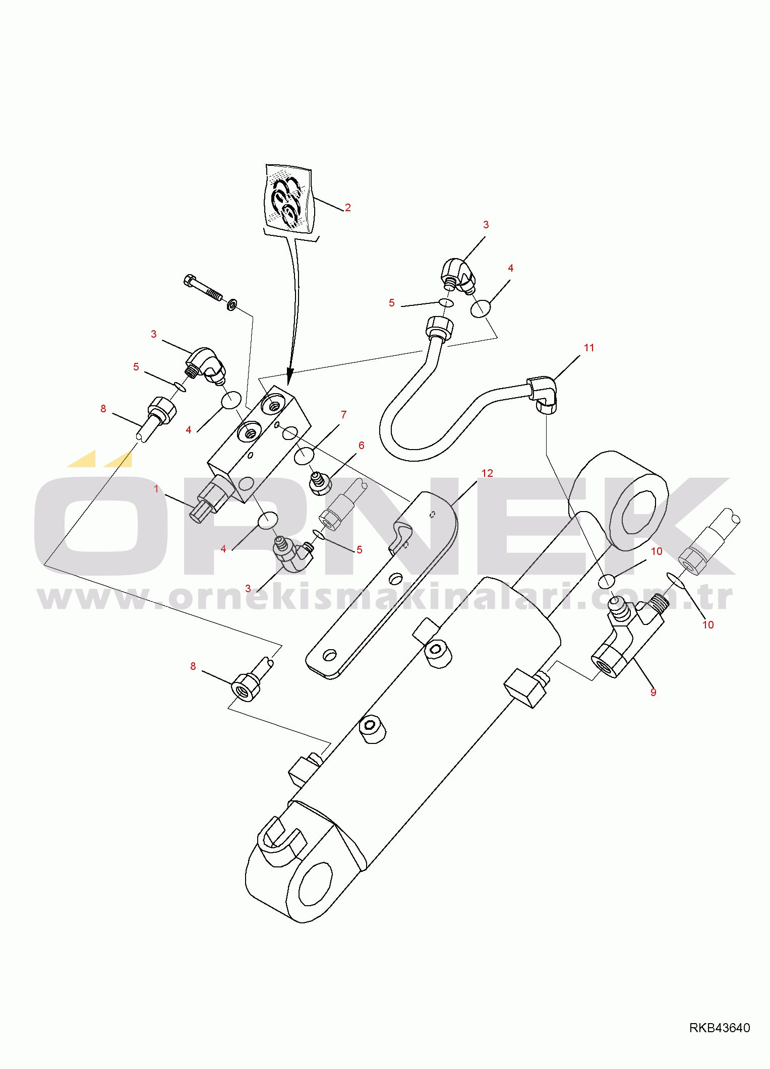 Komatsu PC35MR-2 S/N F00103-UP HYDRAULIC PIPING (BLADE LINE) (SAFETY VALVE)