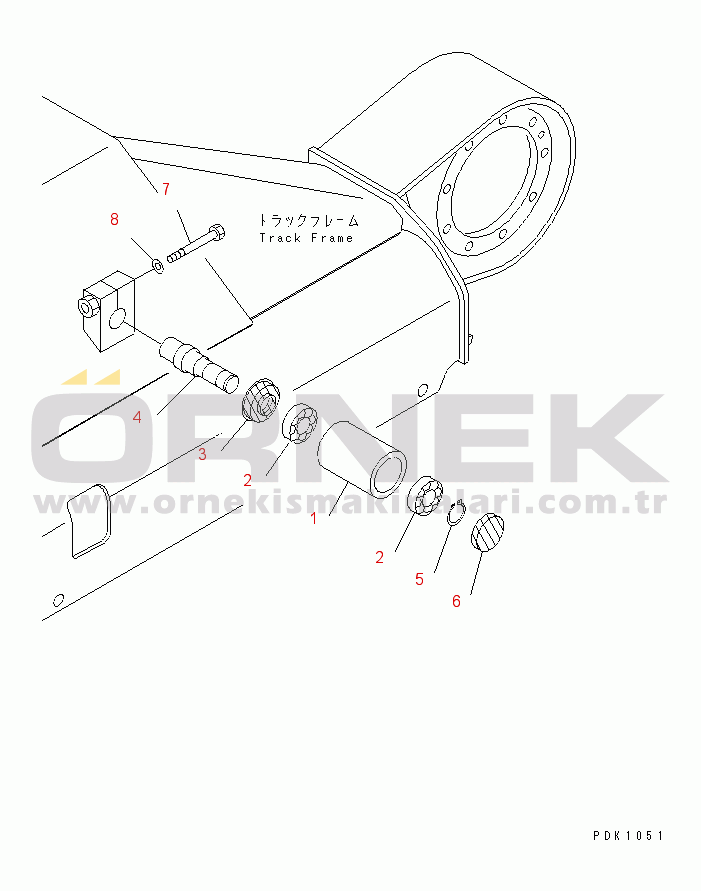 Komatsu PC35R-8 S/N 35001-UP CARRIER ROLLER