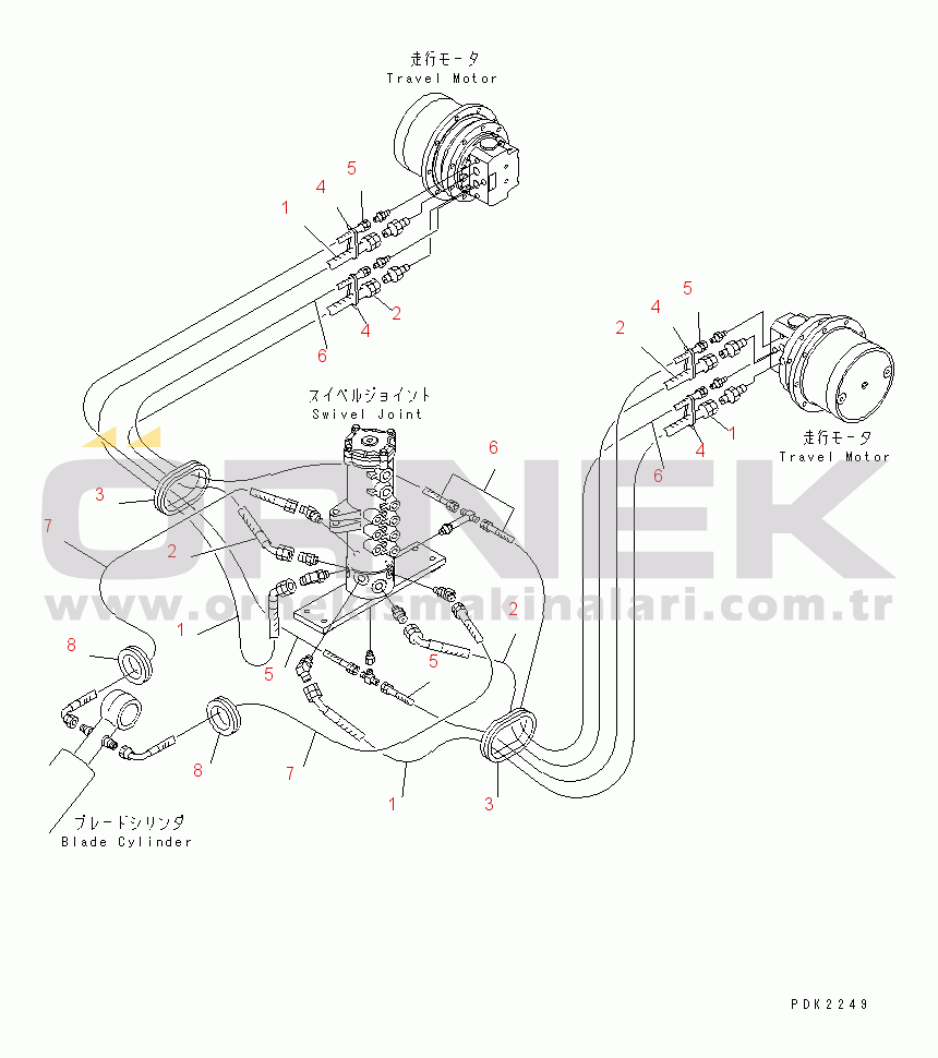 Komatsu PC35R-8 S/N 35001-UP HYDRAULIC LINE (LOWER) (FOR PAT)