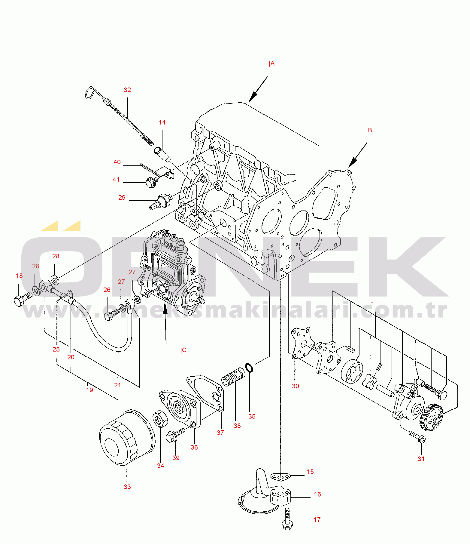 Komatsu PC35R-8 S/N F20001-UP LUBRICATING OIL PUMP