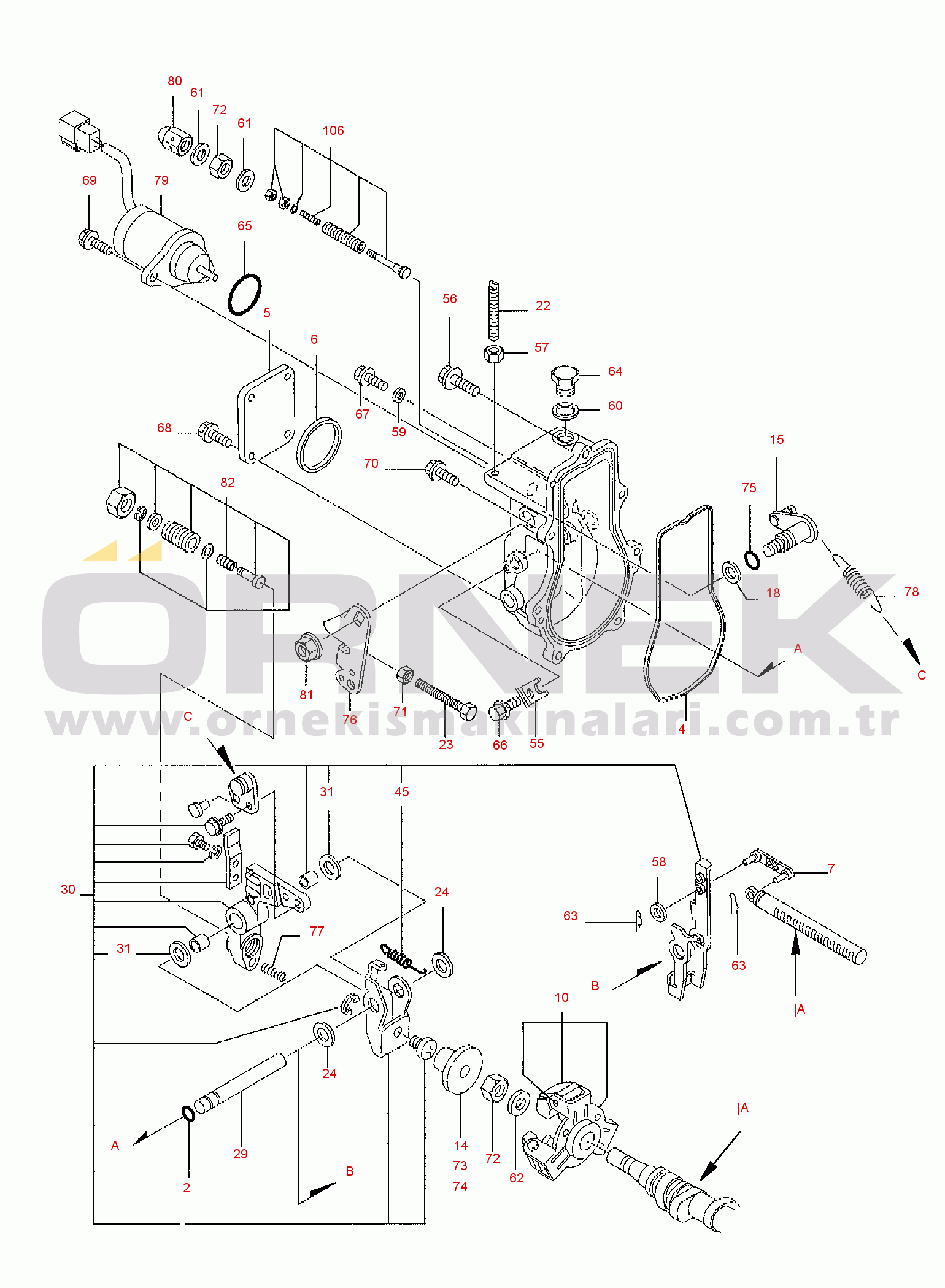 Komatsu PC35R-8 S/N F20001-UP GOVERNOR